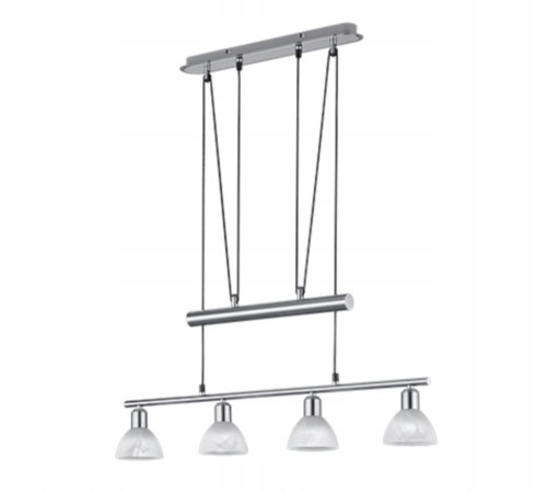 LAMPA WISZĄCA TRIO LEVISTO 4X5W E14 NIKIEL MAT