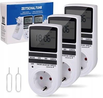 ZEGAR STERUJĄCY CYFROWY 12/24 H AULAYA 2,4X 5,1X0,8CM 10 PROGRAMÓW